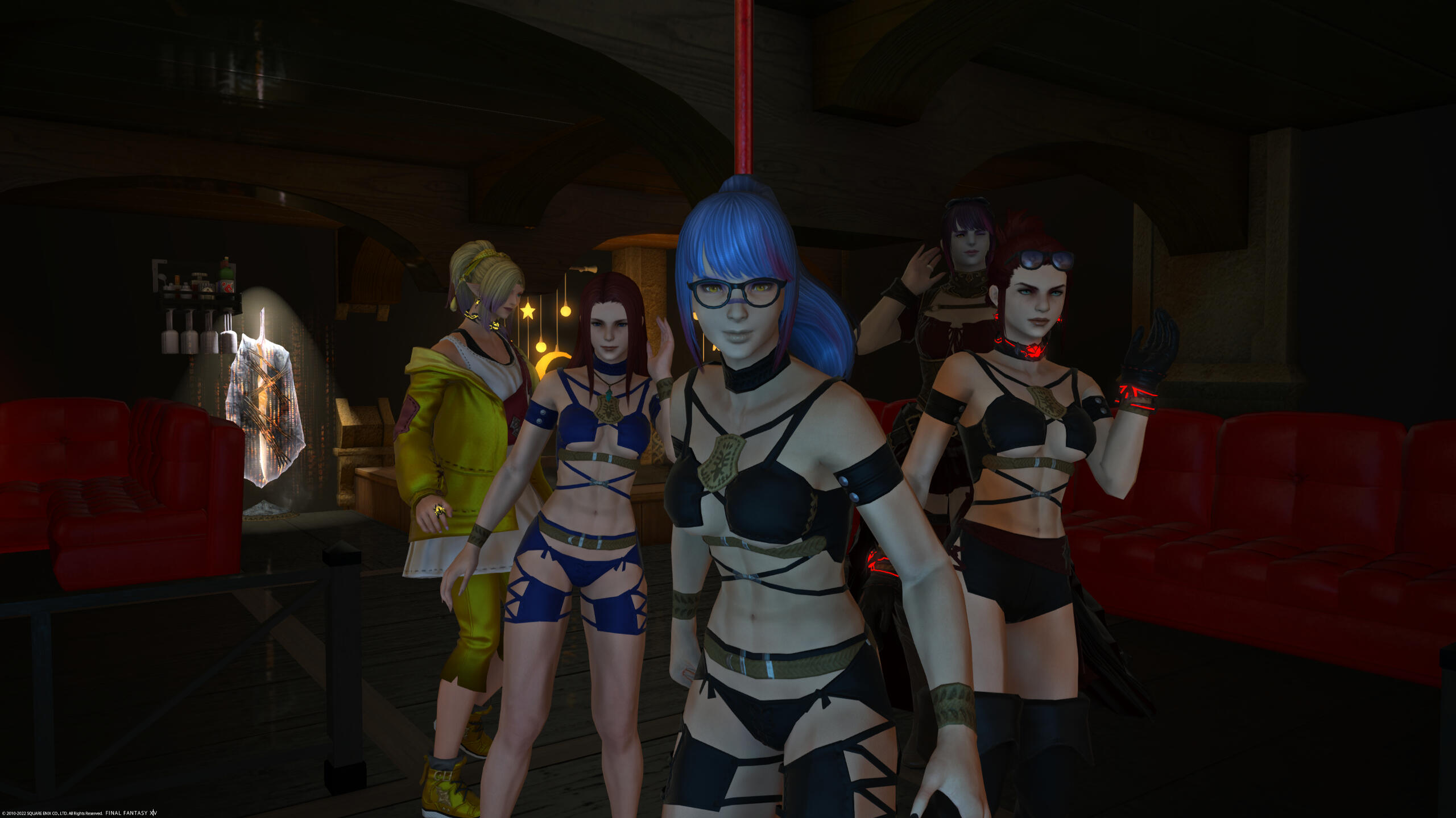 Just a bunch of girls having fun.