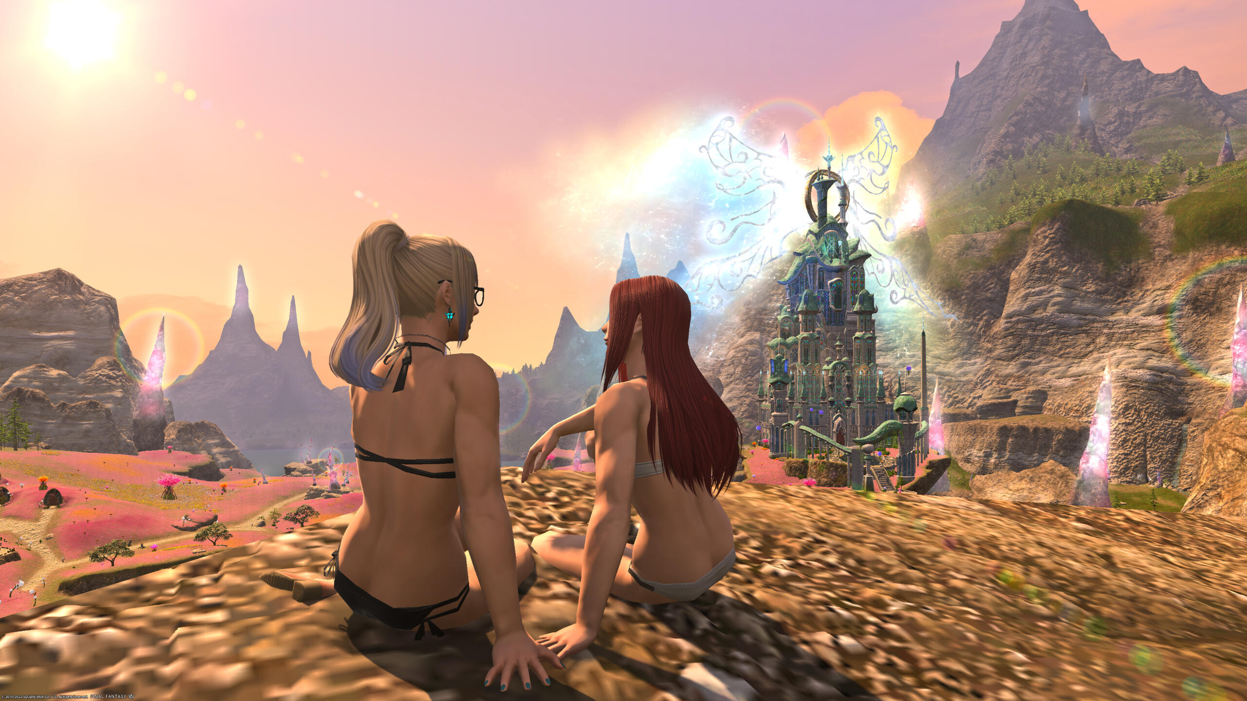 Enjoying the view with a fellow highlander.